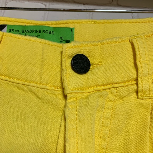 NEW SR vs Sandrine Rose Buttonfly Yellow High Rise Jeans Size 29 - Picture 7 of 7
